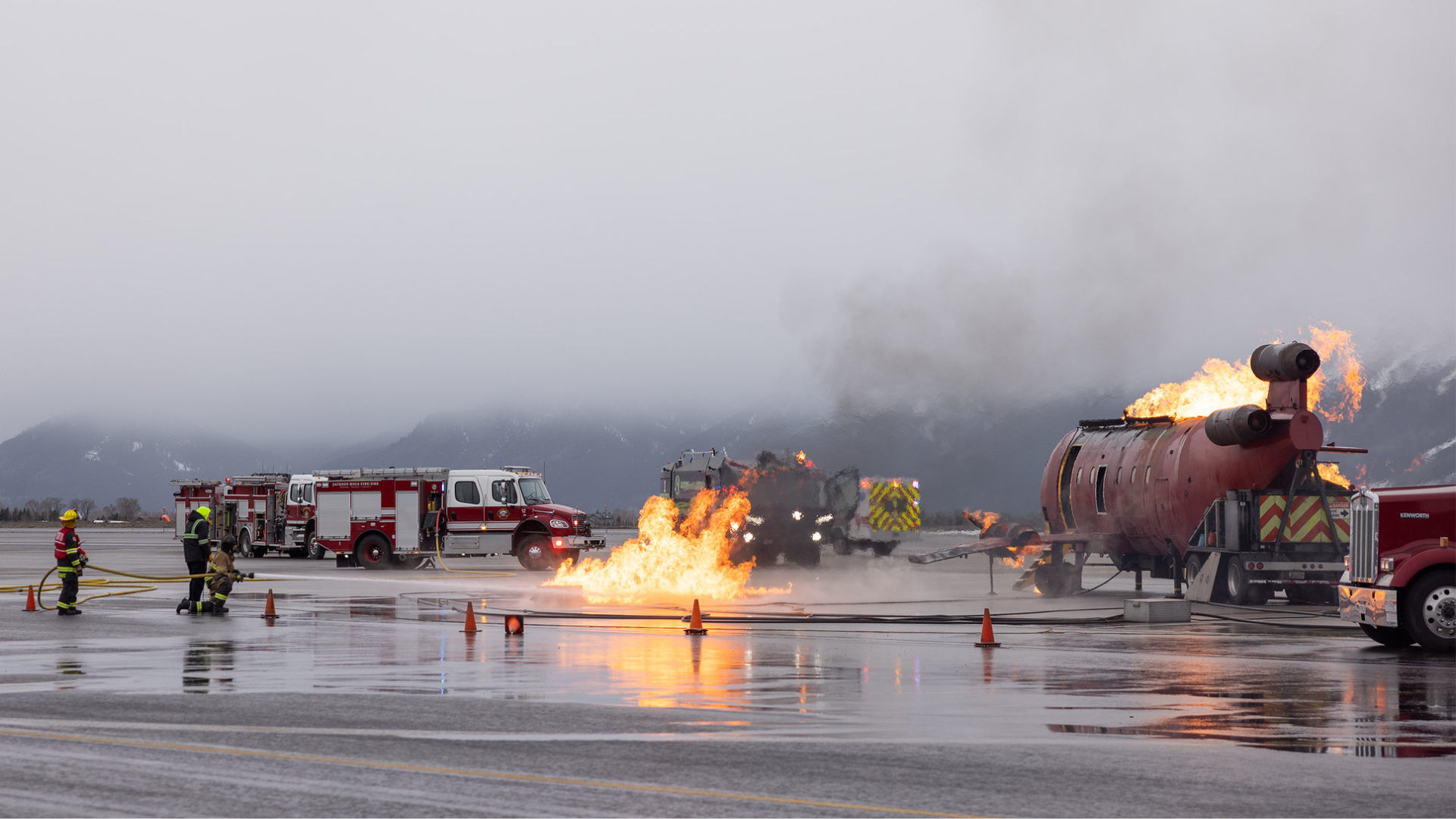 SNAPPED: Fire, dummies and dogs at airport’s emergency response training